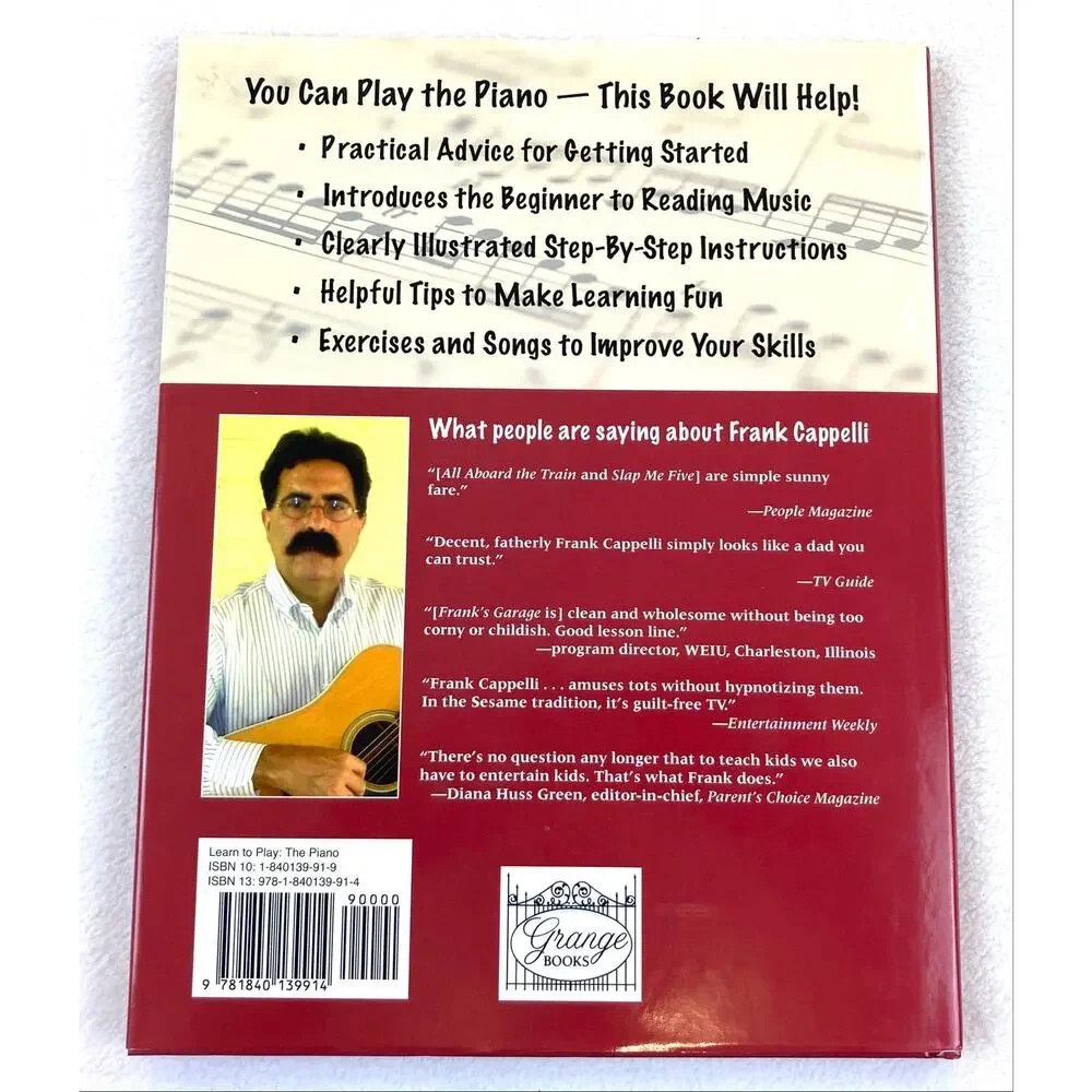 Learn to Play the Piano Book Step-By-Step Music Guide by Frank Cappelli